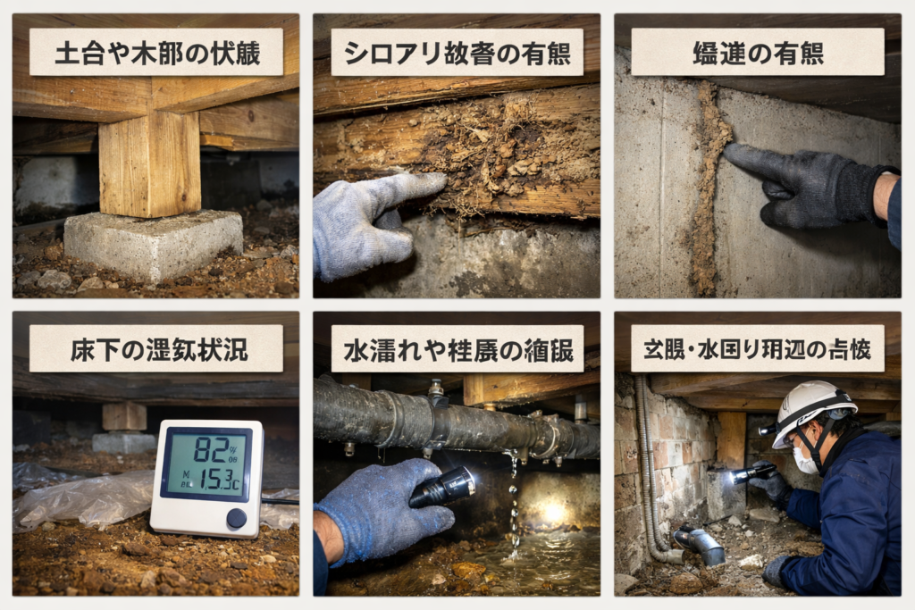 床下シロアリ点検箇所