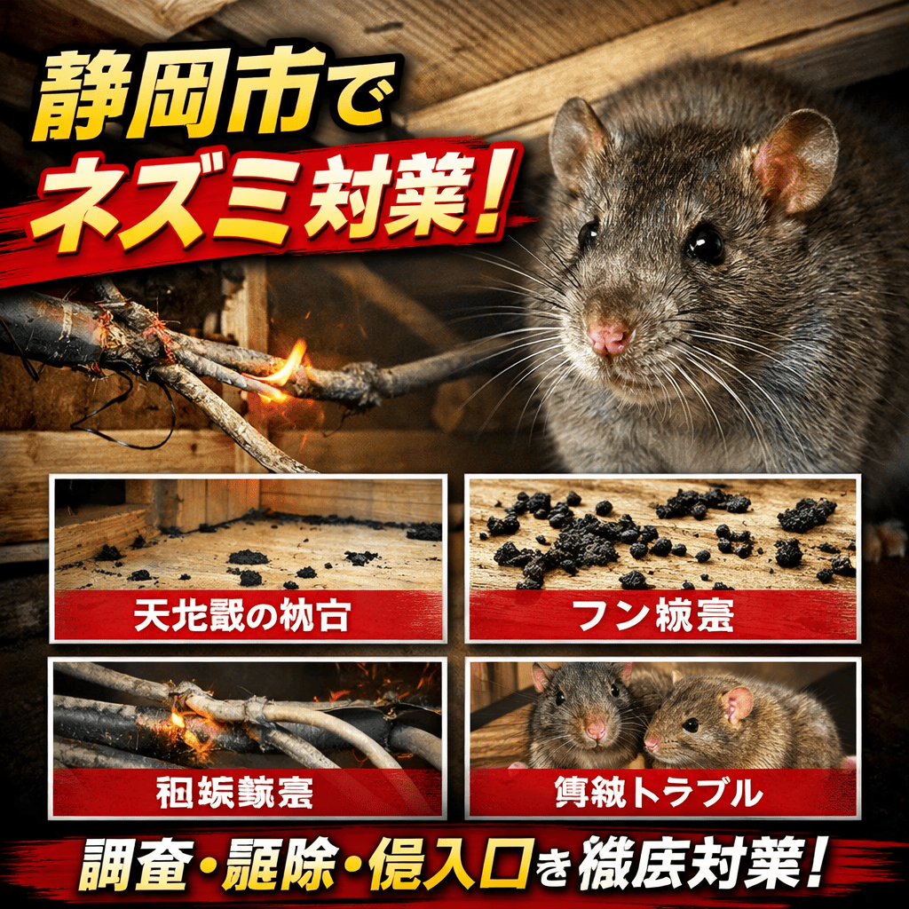 静岡市でネズミ対策
