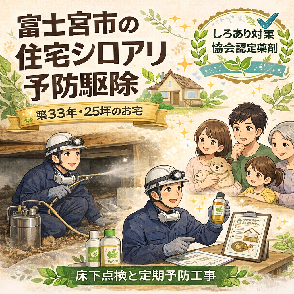 富士宮市シロアリ予防工事点検