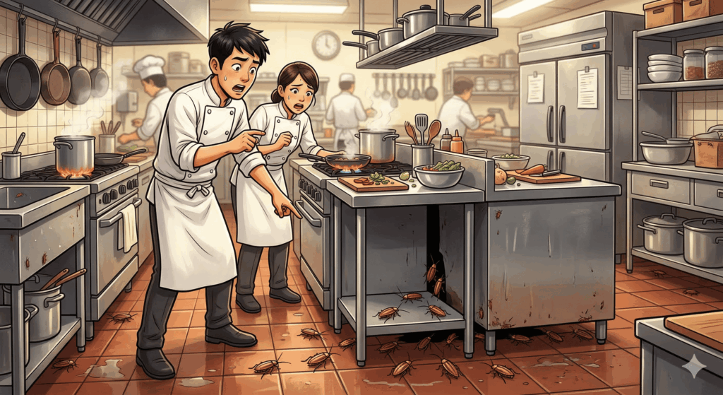 厨房に発生するゴキブリ