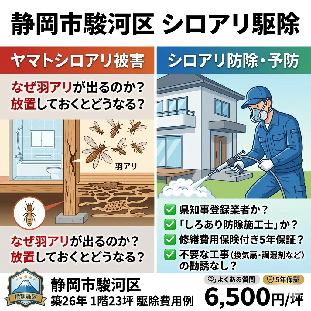 静岡市駿河区シロアリ予防駆除費用