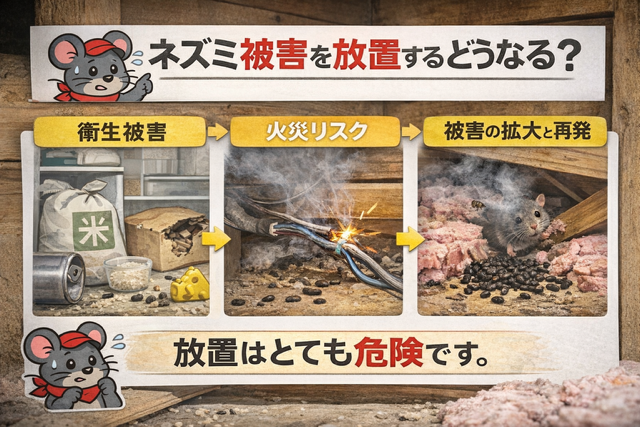 ネズミ被害を放置するとどうなる？