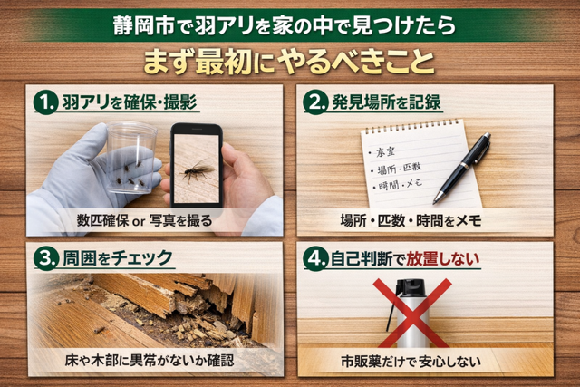 羽アリを家の中で発見したら行う事