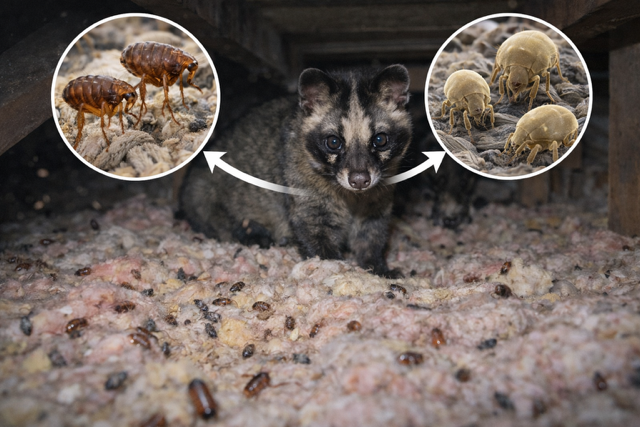 ハクビシン被害でノミ・ダニが大量発生する理由