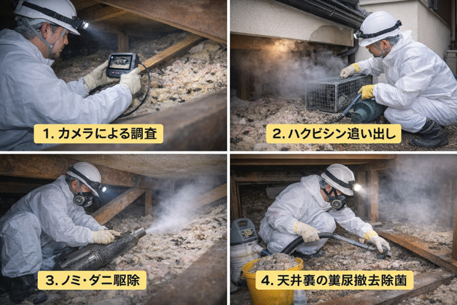 ハクビシン駆除　今回の作業内容