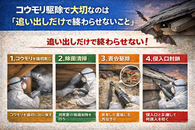 コウモリ駆除で大切な事