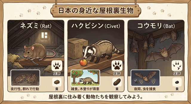 ネズミ•ハクビシン•コウモリ