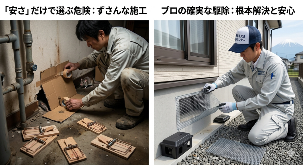 なぜ？ネズミ駆除を「安さ」だけで選ぶと危険な理由
