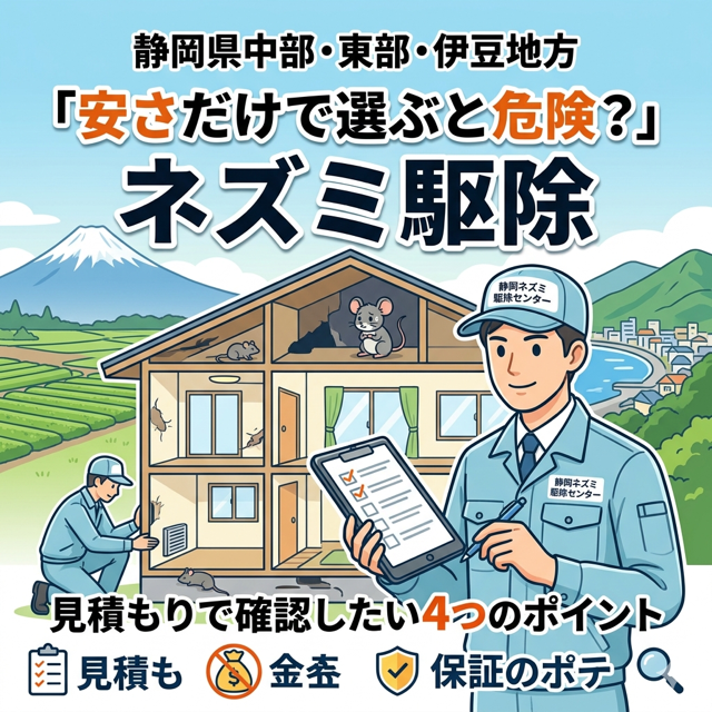 静岡県でネズミ駆除業者の選び方