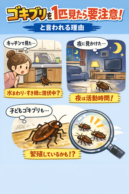ゴキブリを1匹見たら要注意と言われる理由