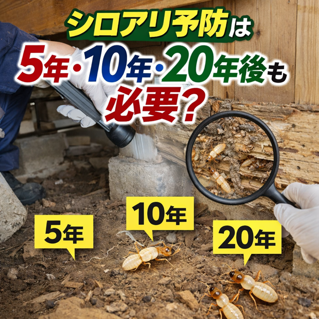 シロアリ予防は5年・10年・20年後に必要なのか？説明します