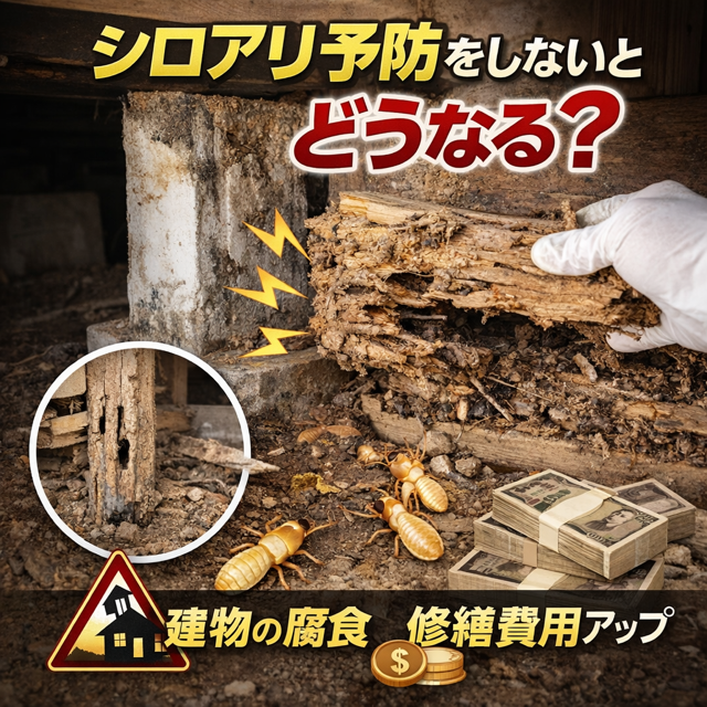 シロアリ予防をしないとどうなる？
