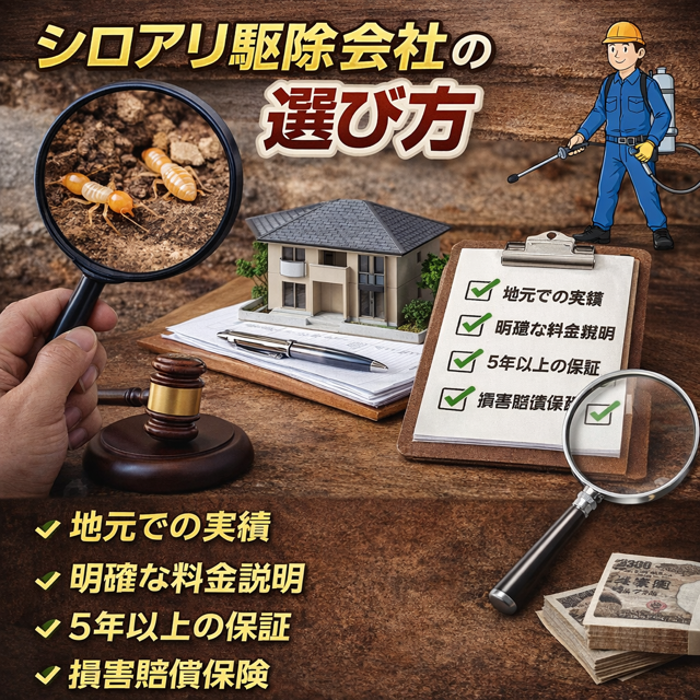 シロアリ駆除会社の選び方
