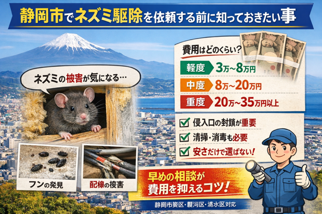 静岡市でネズミ駆除を依頼する前に知っておきたい事