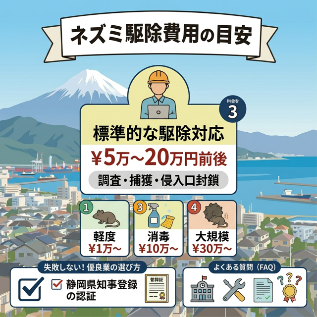 ネズミ駆除費用や業者選びに方