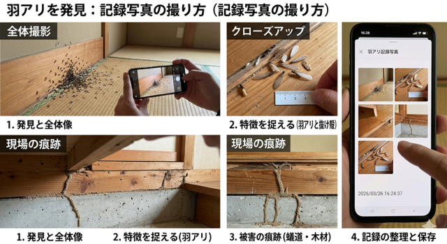 シロアリの痕跡を発見したら最初に写真を撮る事