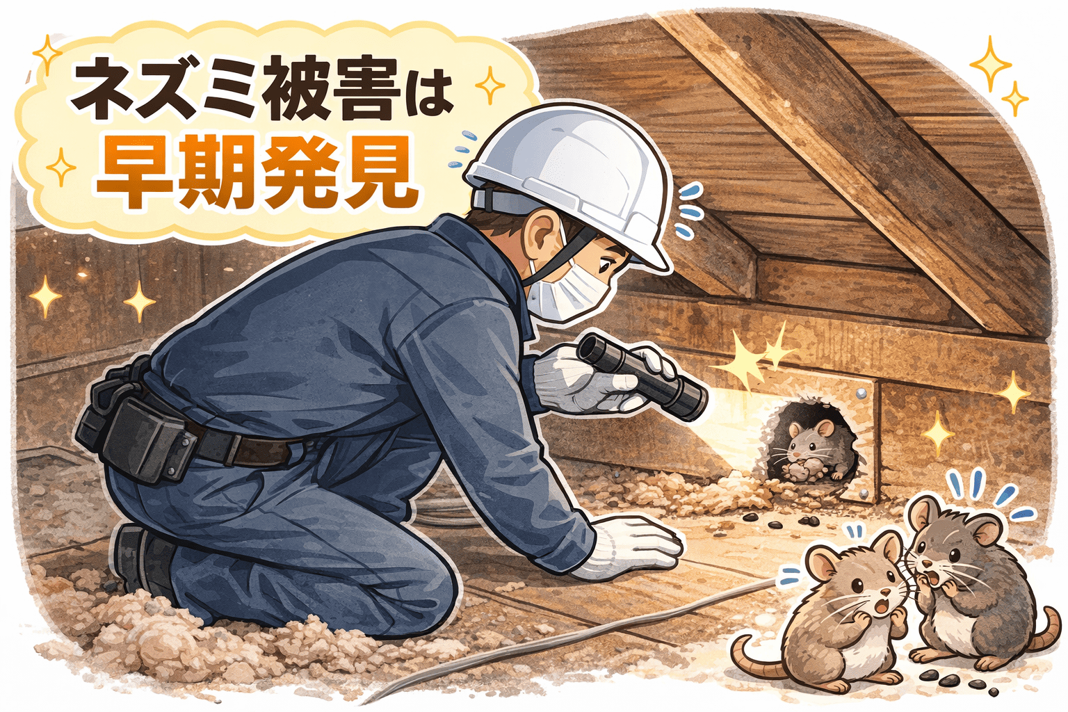 ネズミ被害は早期発見が大事