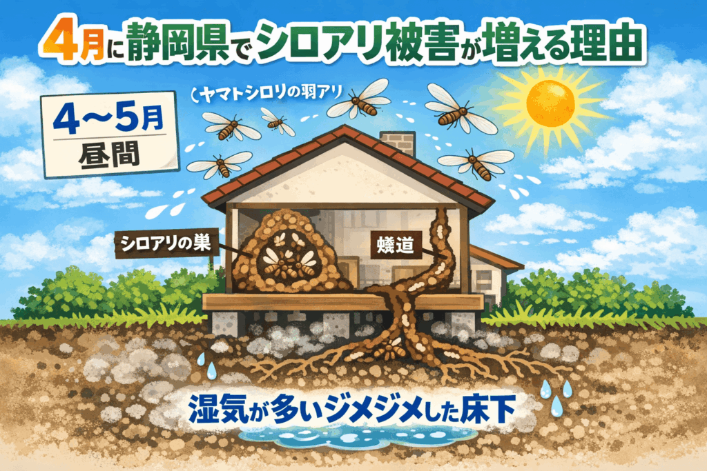 4月に沼津市でシロアリ被害が増える理由