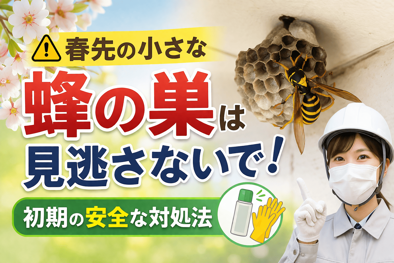 ハチの巣の駆除方法